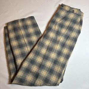 Vintage Plaid Pants Women 27 High Waist Union Made Straight Leg H-Lee Sportswear